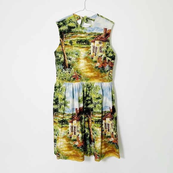 Vintage Bernie Dexter Cottage Country Print Dress - Picture 3 of 11